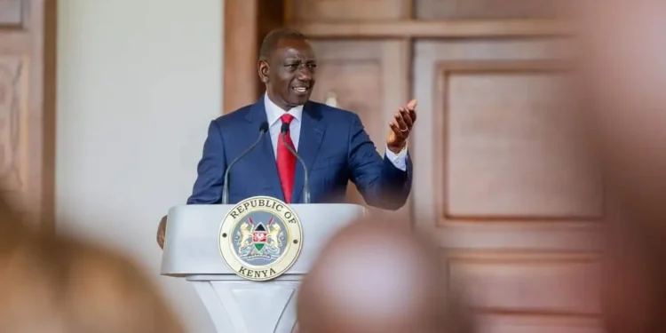 President Ruto addressing the delegations attending the Silicon Savannah Innovation Park during the launch at the State House, Nairobi, Kenya