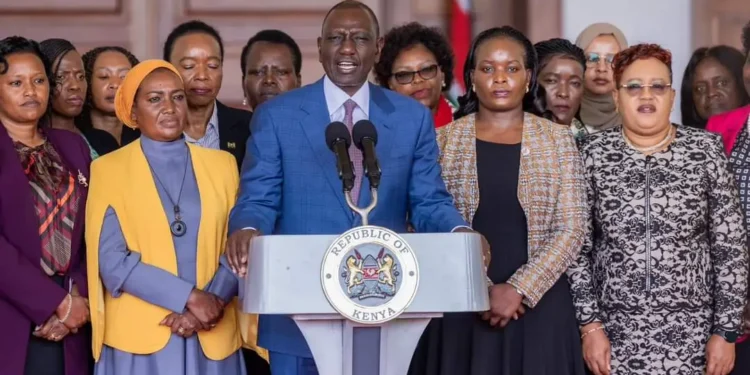 President Ruto meets women leaders on matters surrounding Femicide and Gender-based violence at State House Nairobi, Kenya