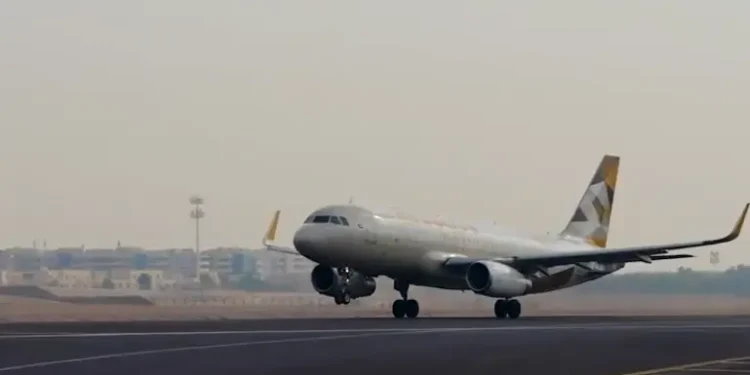 Etihad Airways at the Jomo Kenyatta International Airport.