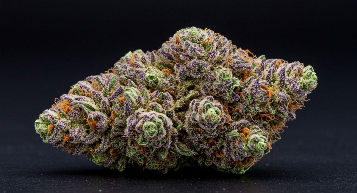 Ice Cream Cake strain buds with frosty trichomes